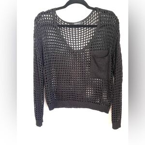 Black Mesh Sweater